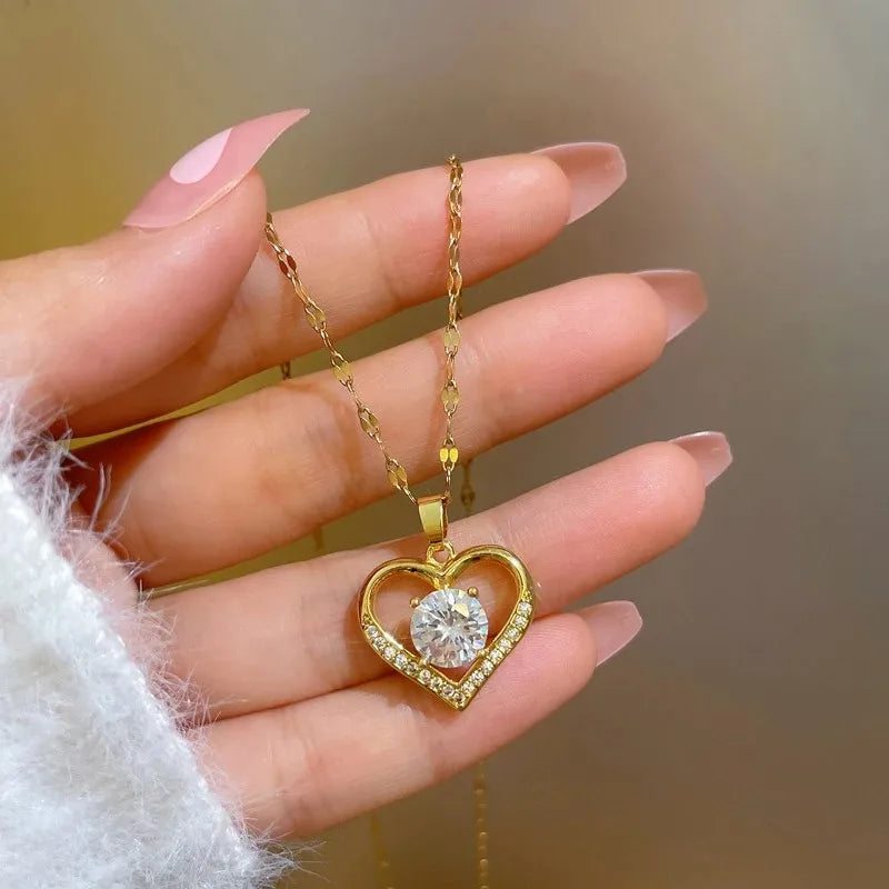 Herzanhänger für Damen Gold/Silber