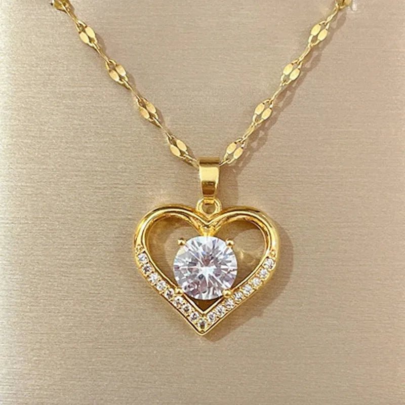 Herzanhänger für Damen Gold/Silber