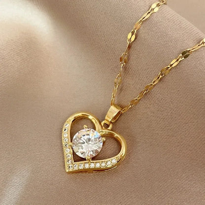 Herzanhänger für Damen Gold/Silber