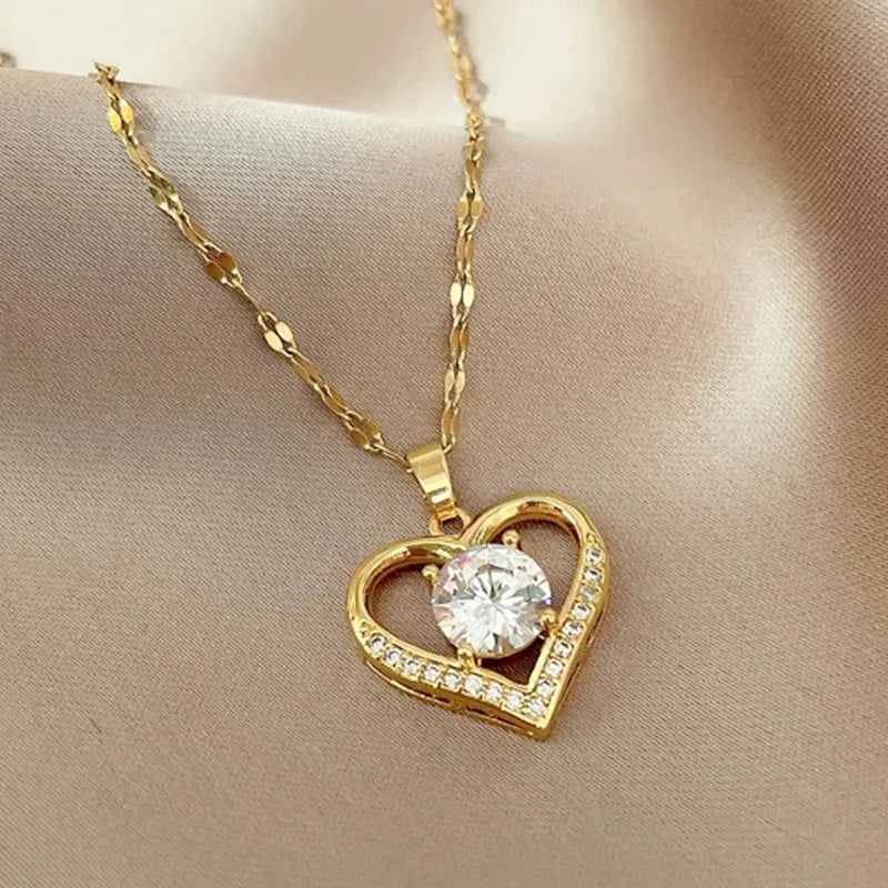 Herzanhänger für Damen Gold/Silber