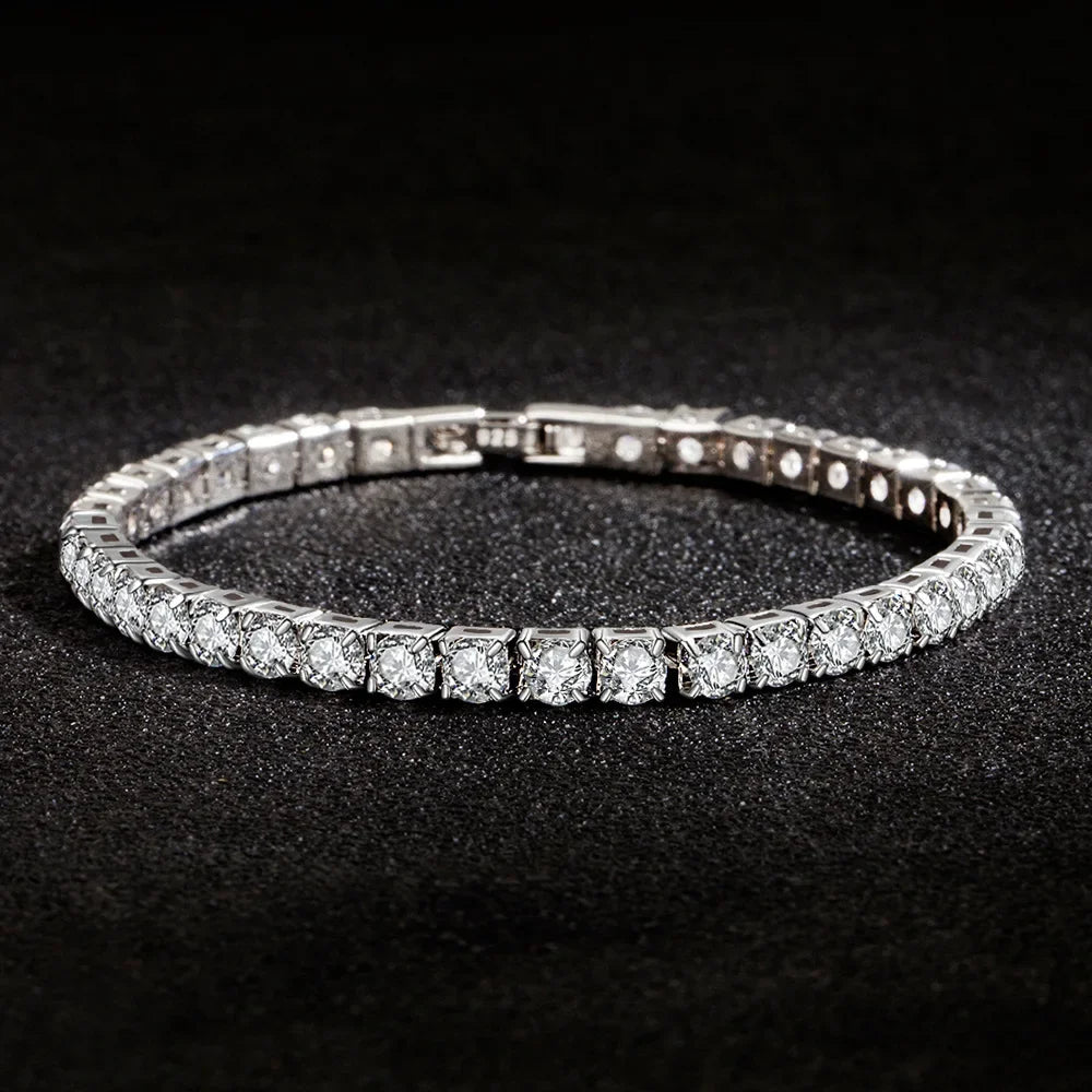 S925 Sterling Silber Zirkonia Tennis-Armband für Damen